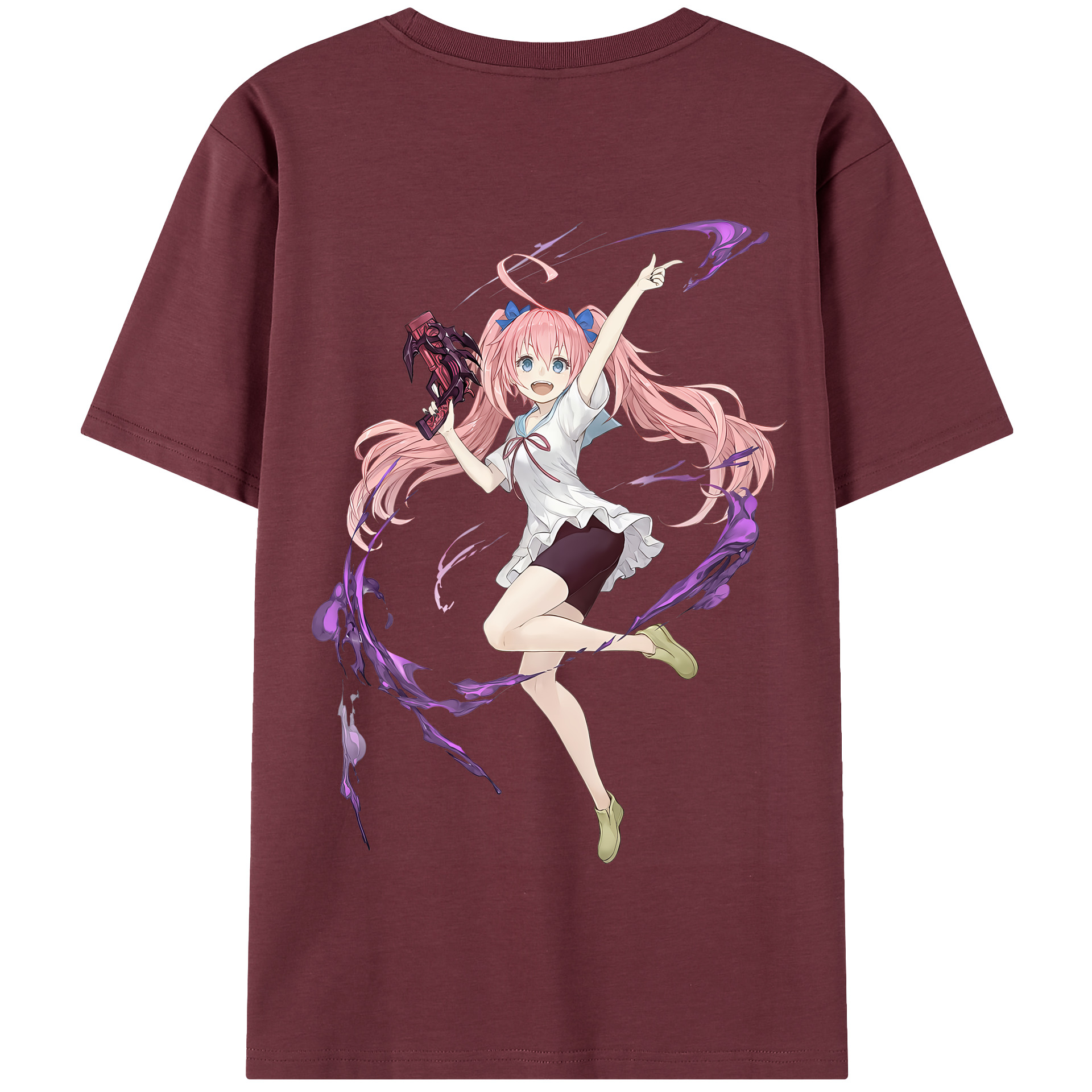 （画像用） 転スラ Regarding Reincarnated to Slime 綿100％半袖Tシャツ（背面プリント）